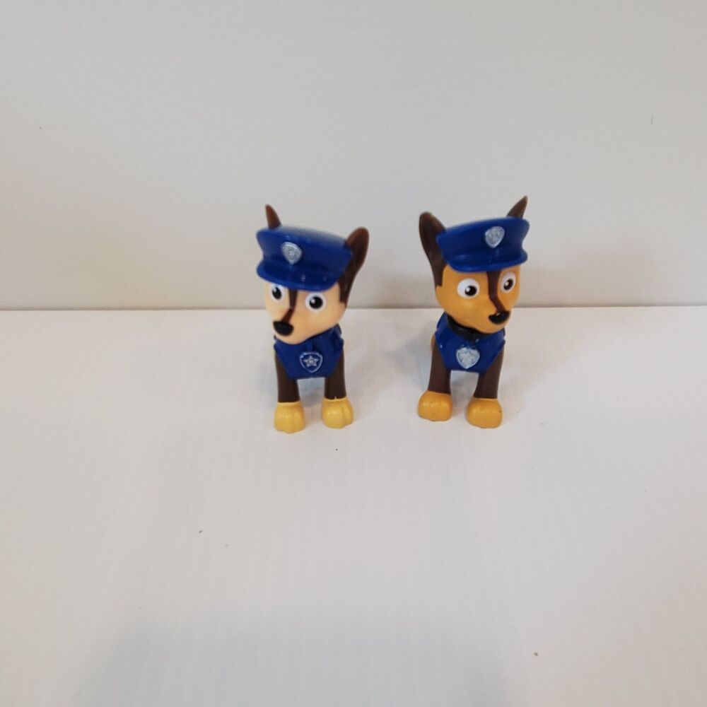 Lot of 2 Paw Patrol Chase Police Dog Figure Toy Figurine Puppy